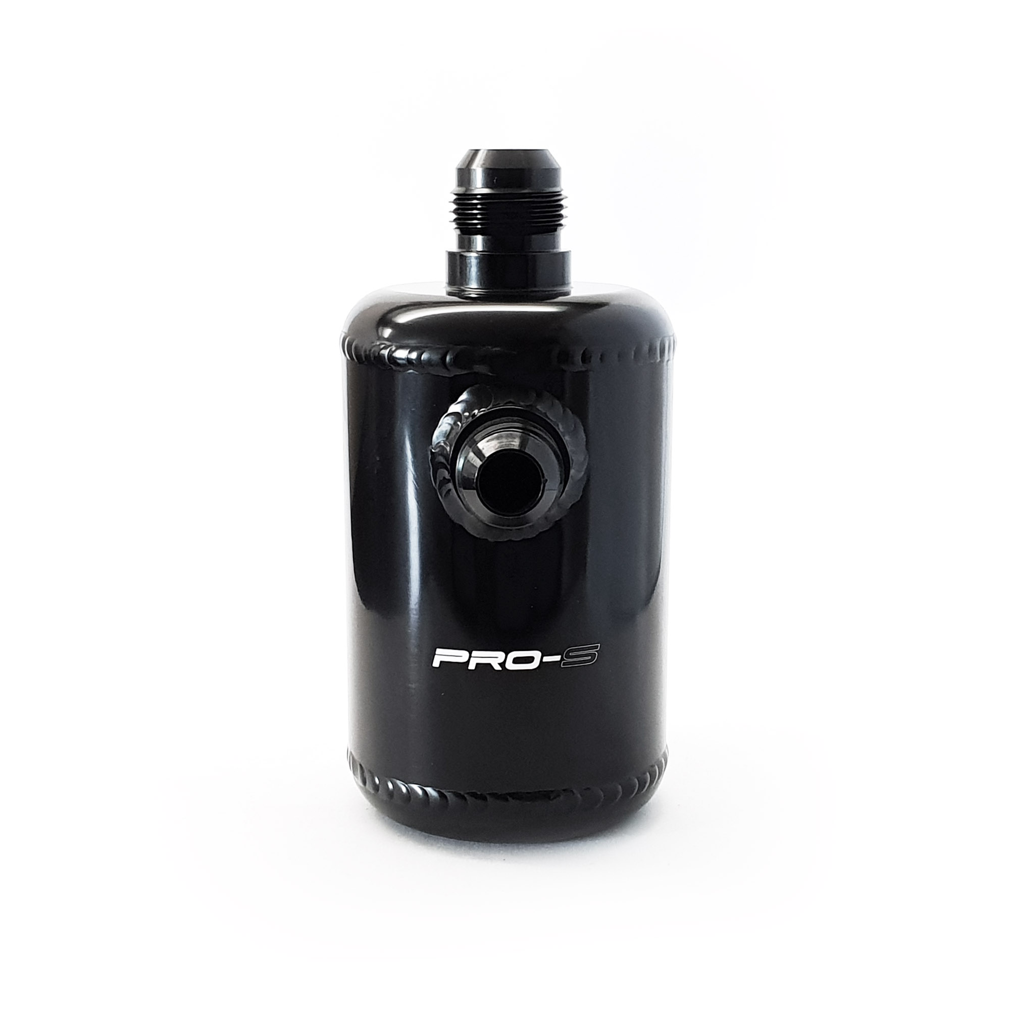 Universal Aluminum Power Steering Fluid Reservoir Tank With Black Cap – 16mm & 11mm Barbs